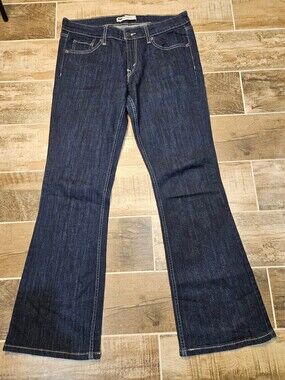 Levis 518 Superlow Bootcut Jeans Womens 11M Dark Wash Indigo Stretch 11518